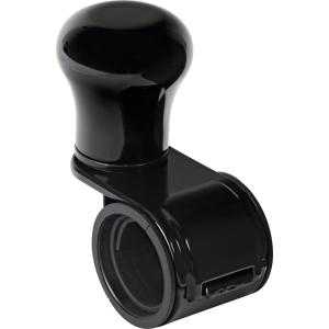 Revolve, pomello volante in alluminio anodizzato nero, staffa nera