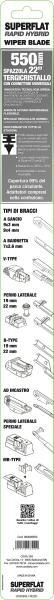 Spazzola tergicristallo Superflat 550 mm - immagine 3
