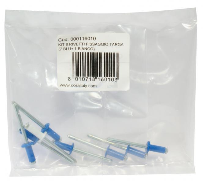 Kit 8 rivetti fissaggio targa - immagine 2