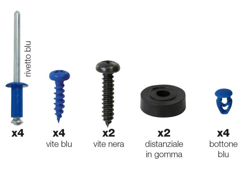 Portatarga anteriore in alluminio con kit fissaggio - immagine 2
