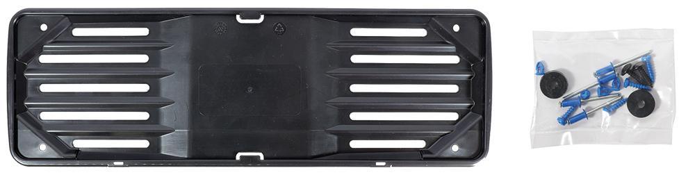 Portatarga anteriore in plastica con kit fissaggio