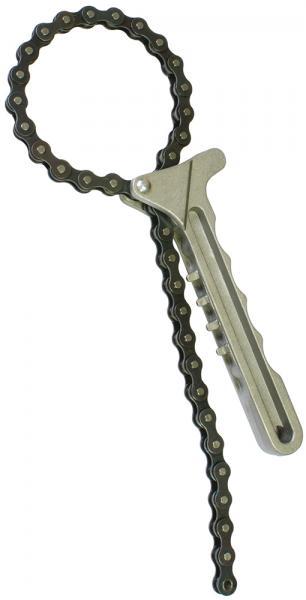 Chiave filtro olio a catena con manico in fusione
