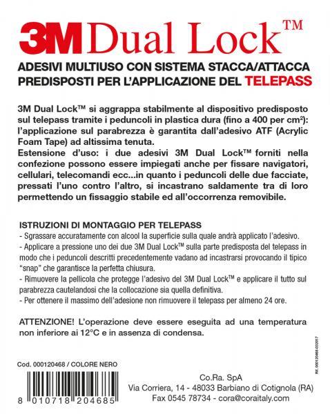 Coppia adesivi multiuso 3M Dual Lock neri - immagine 3