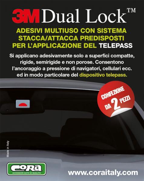 Coppia adesivi multiuso 3M Dual Lock bianchi - immagine 2
