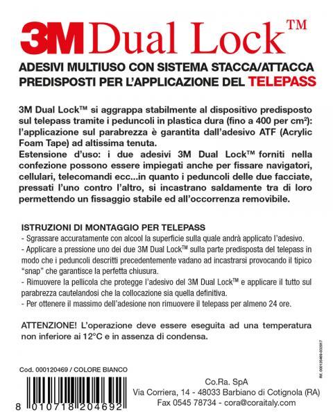 Coppia adesivi multiuso 3M Dual Lock bianchi - immagine 3