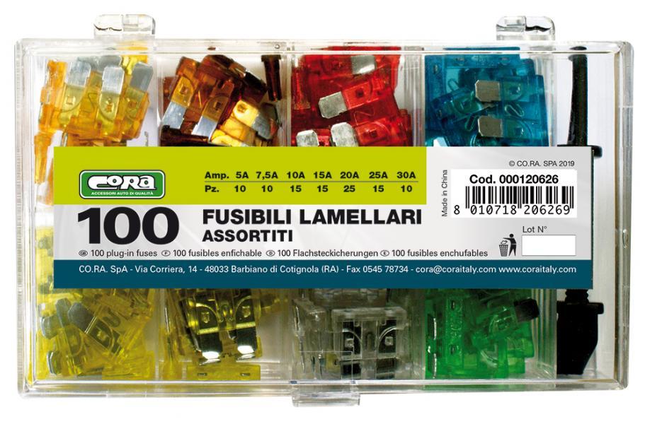 Fusibili lamellari 100 pz