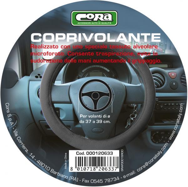 Coprivolante in tessuto nero - immagine 4