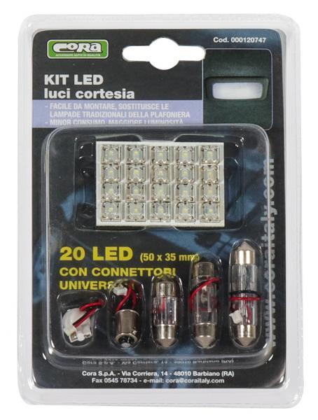 Luce di cortesia 20 led 50x35 mm - immagine 4