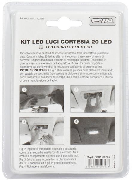 Luce di cortesia 20 led 50x35 mm - immagine 5