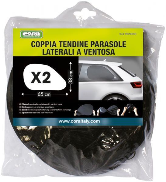 Tendine parasole laterali a trapezio nere 65x38 cm - immagine 3
