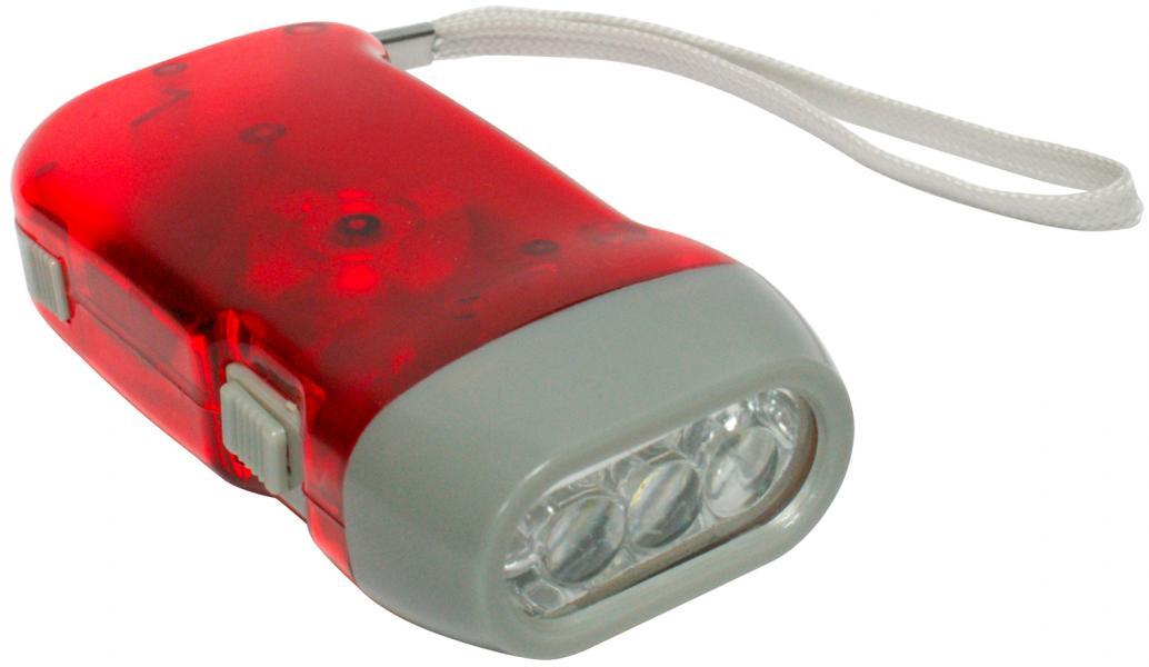 Mini torcia a dinamo con 3 led