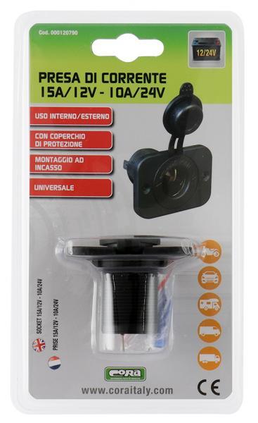 Presa di corrente da incasso 15A/12V - 10A/24V - immagine 3