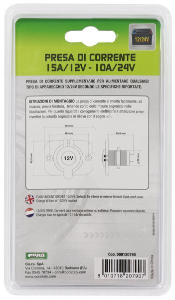 Presa di corrente da incasso 15A/12V - 10A/24V - immagine 4