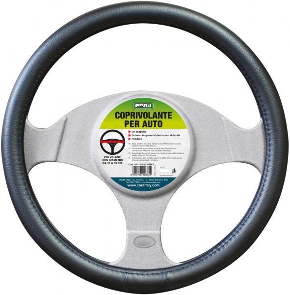 Coprivolante in finta pelle nero