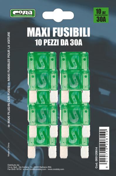 Maxi fusibili 30A 10 pz