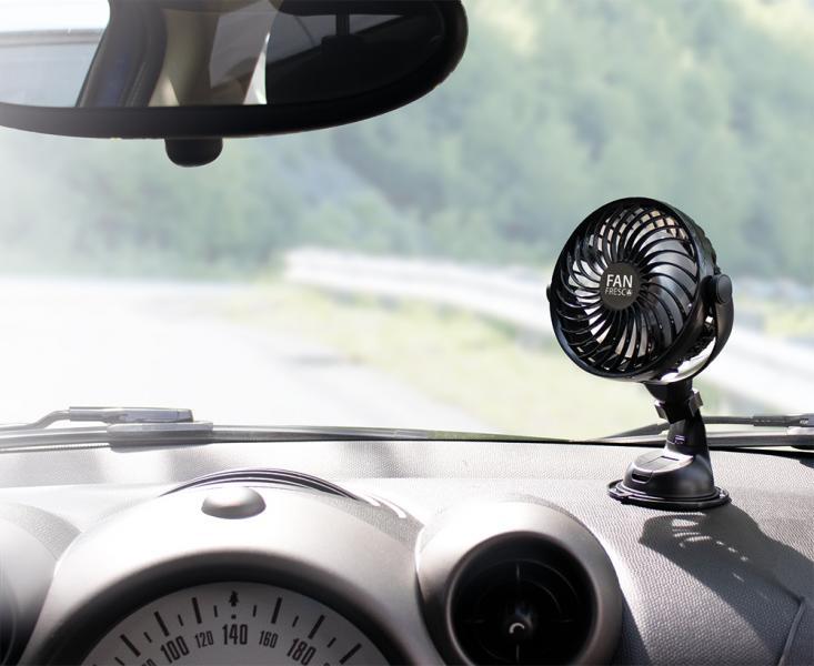 Ventilatore ricaricabile con ventosa e supporto per cruscotto - immagine 3