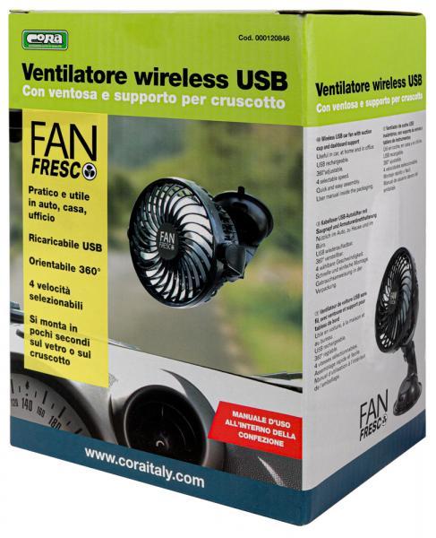 Ventilatore ricaricabile con ventosa e supporto per cruscotto - immagine 5