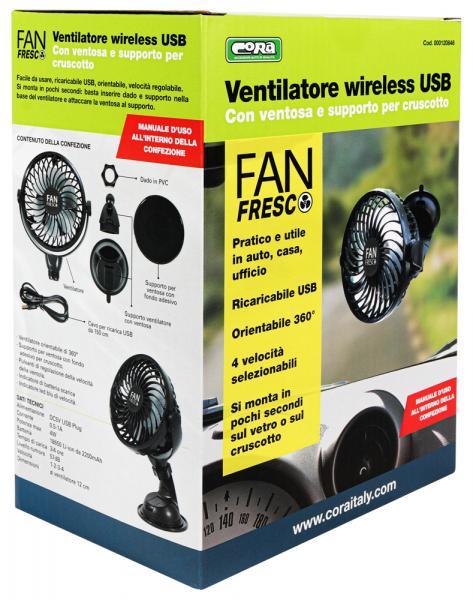 Ventilatore ricaricabile con ventosa e supporto per cruscotto - immagine 6