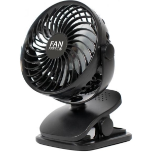 Ventilatore ricaricabile con base d'appoggio e clip