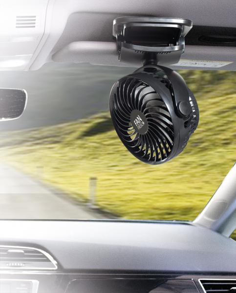 Ventilatore ricaricabile con base d'appoggio e clip - immagine 2