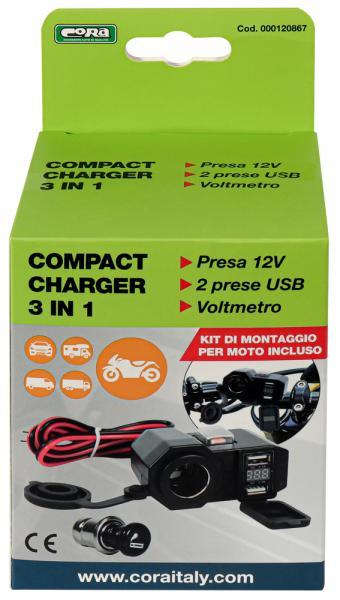 Presa 12V + 2 prese USB + voltmetro - immagine 6