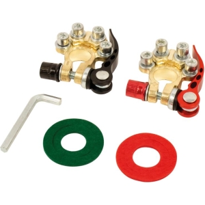 Kit 2 morsetti terminali batteria con sgancio rapido