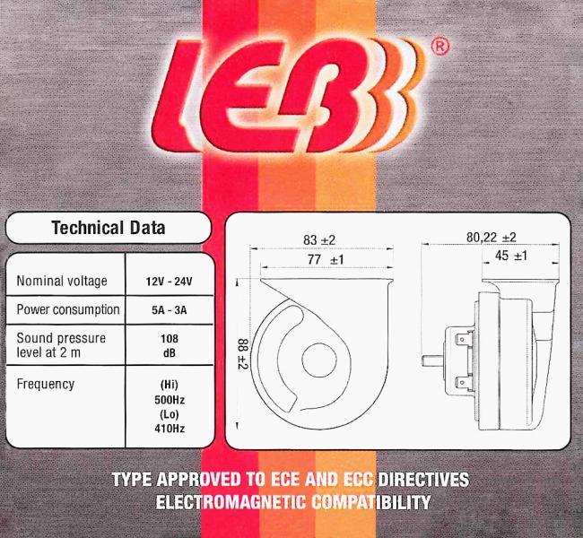 Tromba elettromagnetica TW80/High 12V - immagine 3