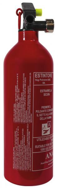 Estintore 1 kg a polvere ABC con supporto e manometro - immagine 2