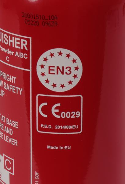 Estintore 1 kg a polvere ABC con supporto e manometro - immagine 7