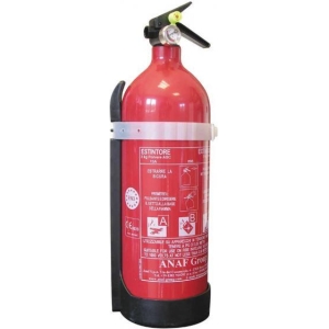 Estintore 2 kg a polvere ABC con supporto e manometro