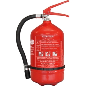 Estintore 4 kg a polvere ABC con supporto e manometro