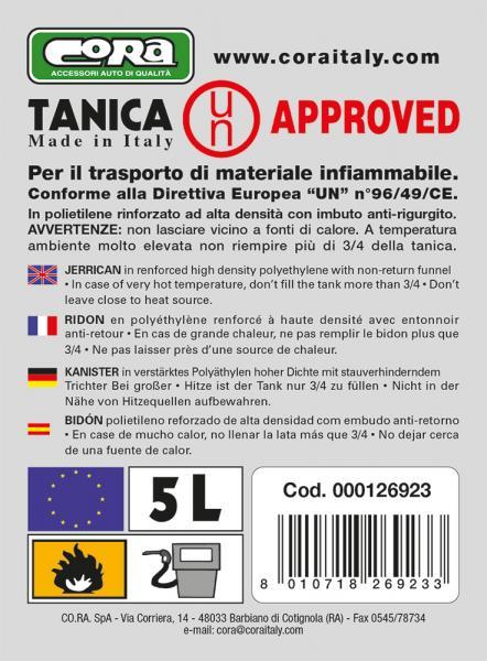 Tanica in plastica 5 L omologata UN - immagine 3