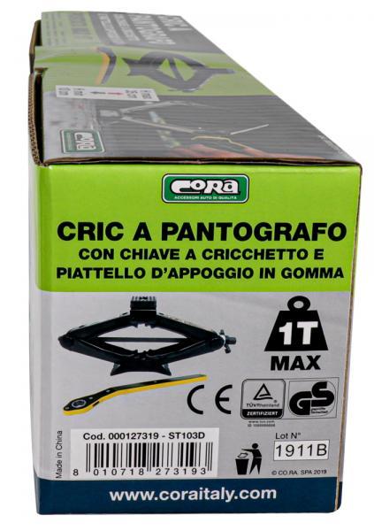 Cric a pantografo 1 t con chiave a cricchetto - immagine 5