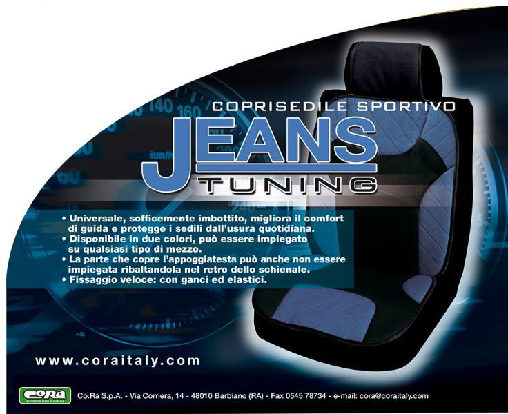 Coprisedile anteriore universale Jeans Tuning grigio/nero - immagine 2