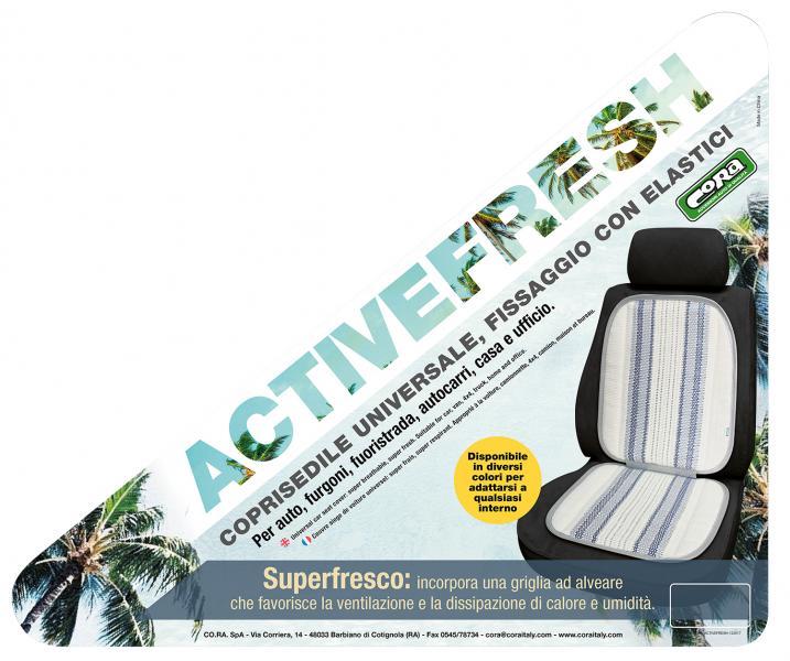 Coprisedile anteriore universale Active Fresh rigato chiaro - immagine 2