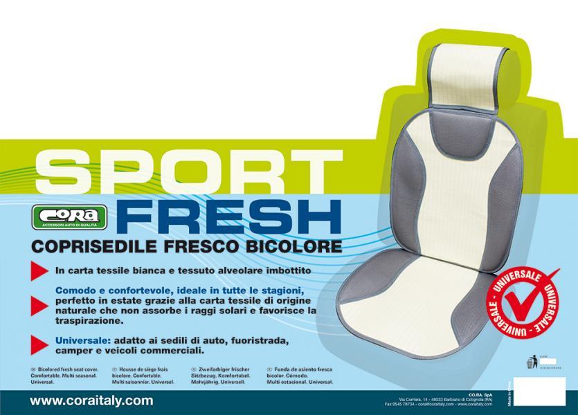 Coprisedile anteriore universale Sport Fresh grigio polvere - immagine 2