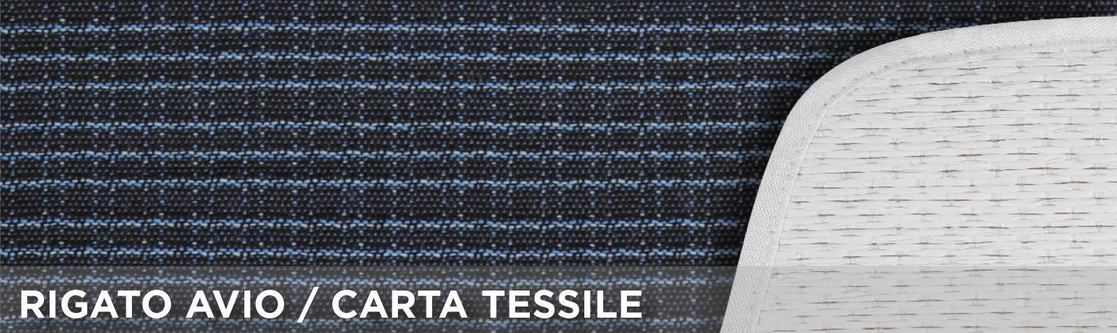 Coprisedili anteriori universali Tanga Doubleface Rigato avio/carta tessile - immagine 2