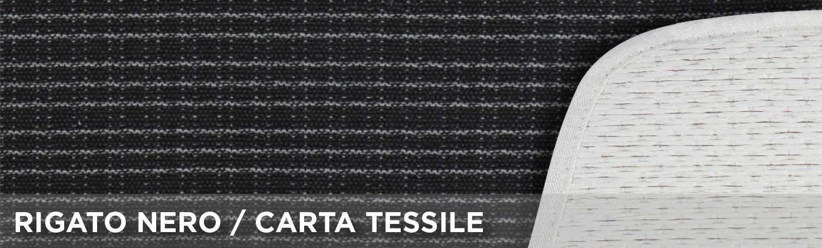 Coprisedili anteriori universali Tanga Doubleface Rigato nero/carta tessile - immagine 3