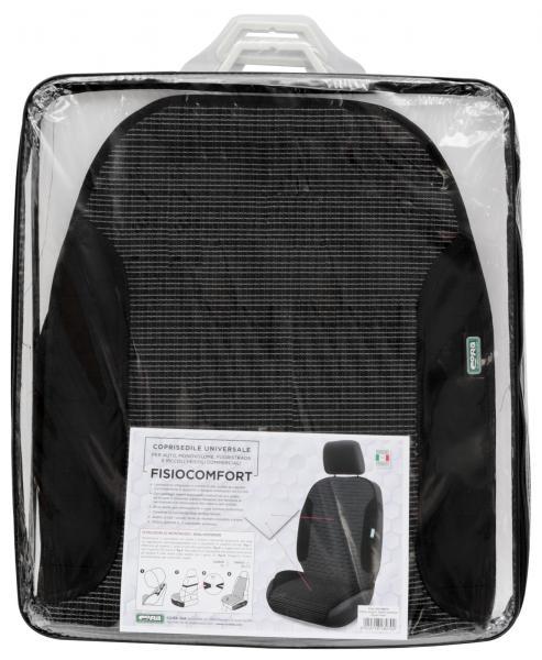 Coprisedile anteriore universale Fisiocomfort tess. Rigato nero - immagine 5