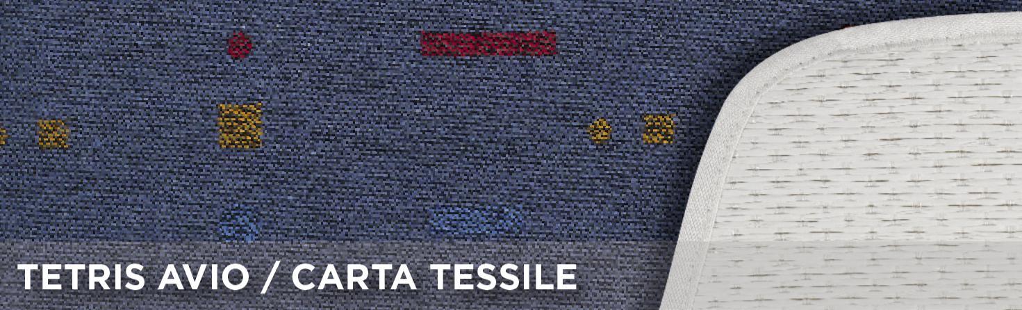 Coprisedili anteriori universali Tanga Doubleface cotone tetris avio/carta tessile - immagine 2