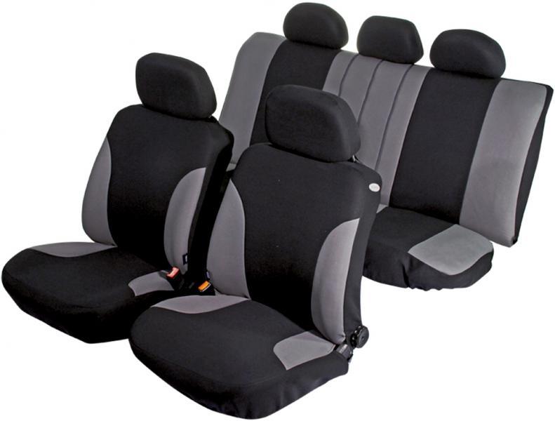 Serie completa coprisedili Favorit grigio/nero