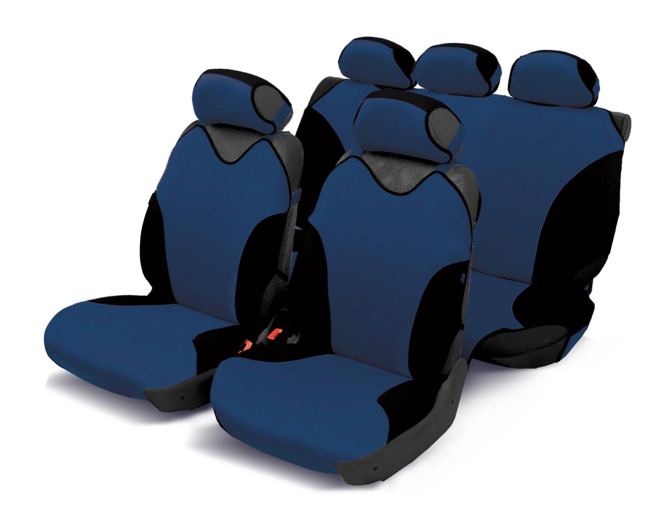 Serie completa coprisedili Turbo blu/nero