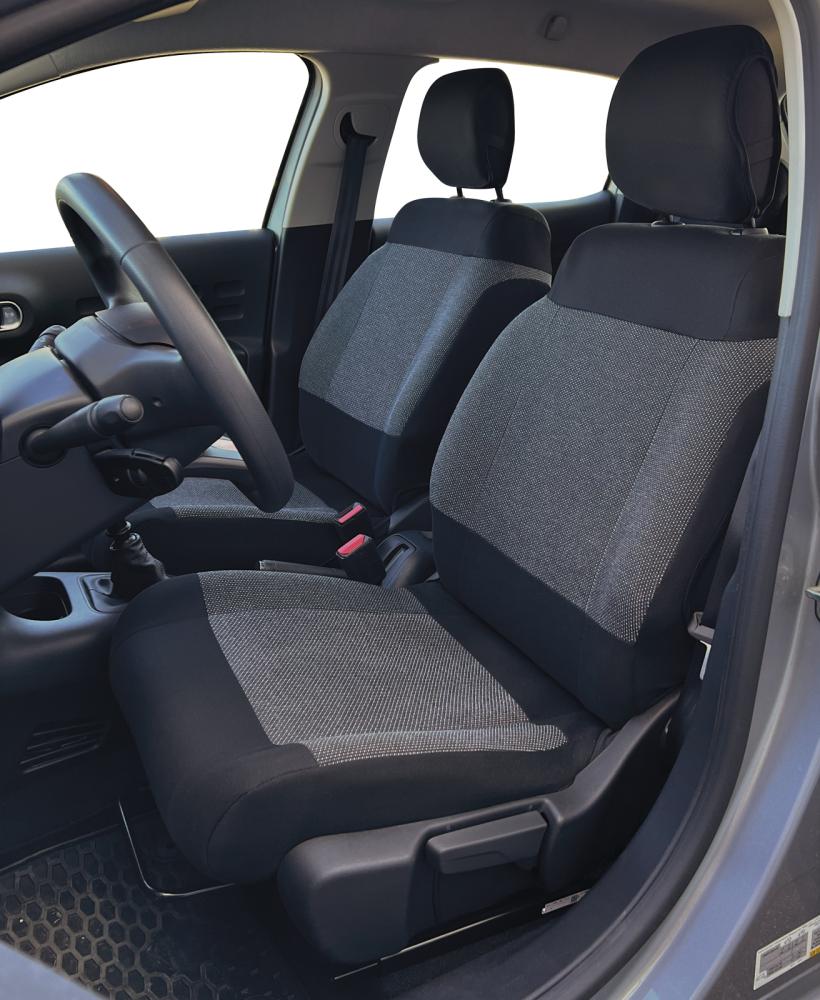 Coprisedili anteriori personalizzati CITROEN C3 16>24 tess. millepunti antracite