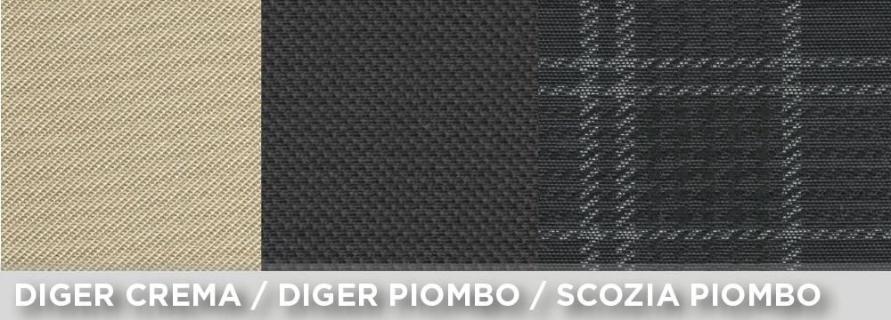 Serie completa coprisedili personalizzati Fiat 500 07> post. diviso tess. misto cotone scozzese grigio/panna - immagine 2