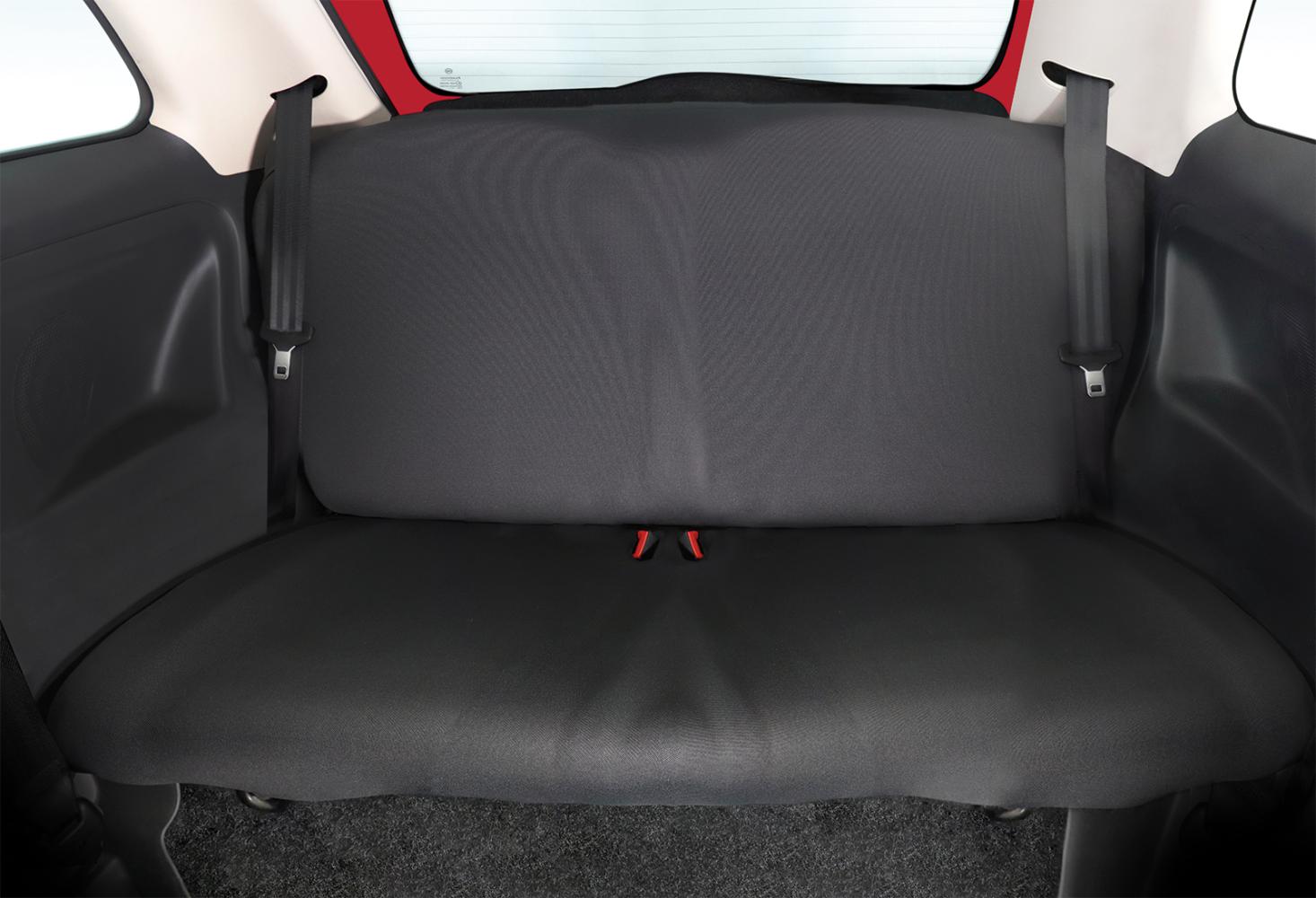 Serie completa coprisedili personalizzati Fiat 500 07> post. intero tess. misto cotone grigio/panna - immagine 3