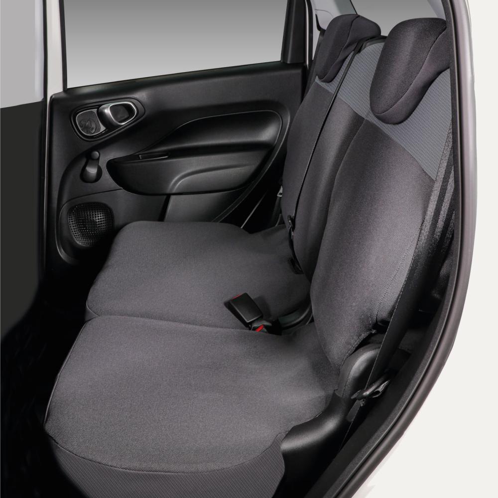Serie completa coprisedili personalizzati Fiat 500L tess. antracite/grigio piombo - immagine 3