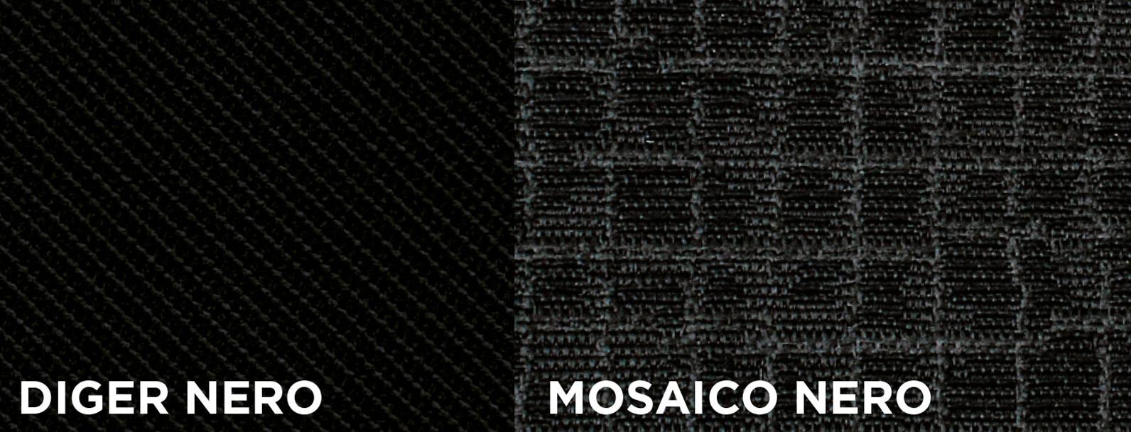 Serie completa coprisedili personalizzati Fiat 600 23> 5 posti post. diviso tess. misto cotone nero/mosaico nero - immagine 2