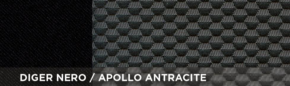 Coprisedili anteriori Volkswagen California/Multivan T6.1/T7 tess. misto cotone nero/antracite - immagine 2