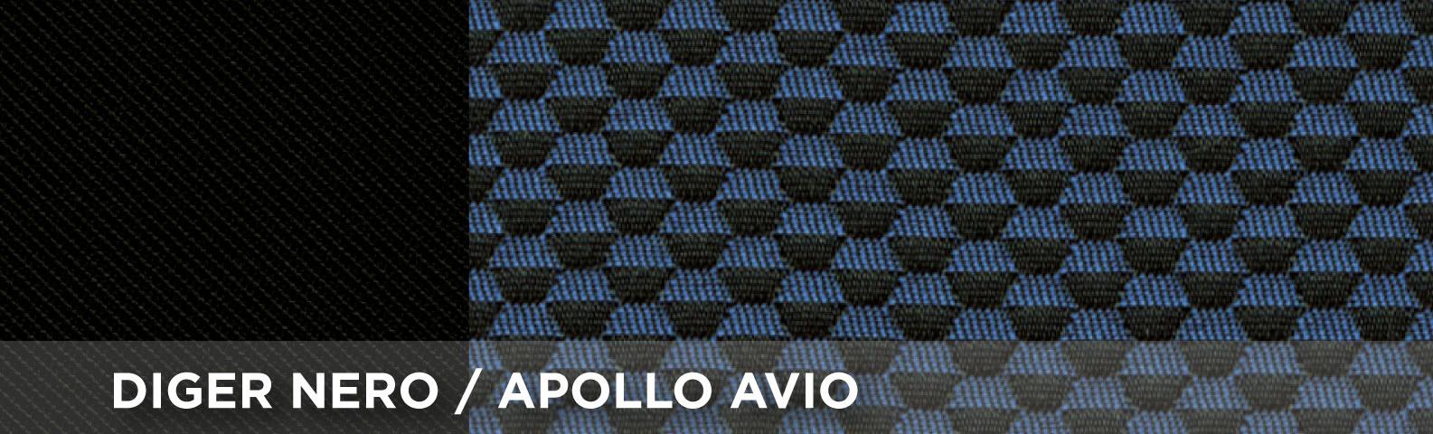Coprisedili anteriori personalizzati Fiat Ducato camper 02>06 tess. misto cotone nero/avio - immagine 2