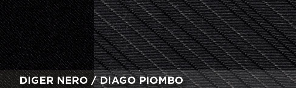 Coprisedili anteriori personalizzati Fiat Ducato camper 94>02 tess. misto cotone grigio/nero - immagine 2
